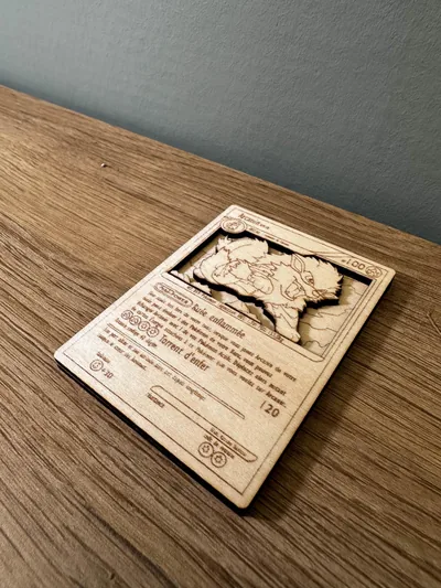 Carte Pokémon Arcanin en bois 3D – photo 3