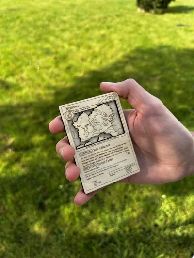 Carte Pokémon Arcanin en bois 3D – photo 4