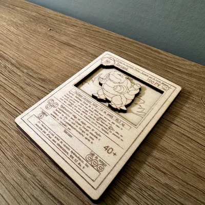 Carte Pokémon Tortank en bois 3D – photo 4