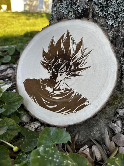 Dessous de plat Goku en bois gravé – photo 4