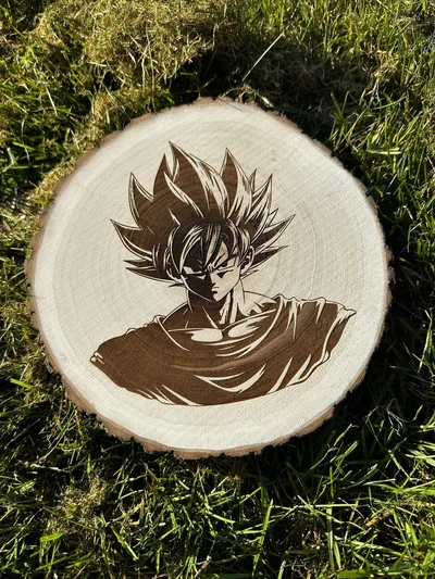 Dessous de plat Goku en bois gravé – photo 5